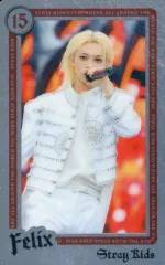 【中古】コレクションカード(男性) [メタリック仕様]：Stray Kids/フィリックス(Felix)/ライブフォト・枠赤/「Stray Kids World Tour ＜dominATE JAPAN＞」静岡エコパスタジアム公演オフィシャルグッズ事後通販限定