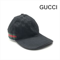 GUCCI GGキャンバスキャップ 黒 シェリーライン 正規品 美品 M58