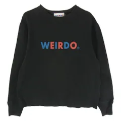 WEIRDO ウィアード ロゴ プリント クルーネック 丸首 長袖 ロングスリーブ Tシャツ ブラック系 M【中古】のサムネイル