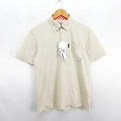 エレメントオブシンプルライフ element of SIMPLE LIFE ポロシャツ 半袖 ボタンダウン M ライトベージュ ※EKM