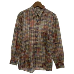【中古】　ELEMENT OF SIMPLE LIFE　チェックシャツ　長袖　トップス　レギュラーカラー　胸ポケット　古着　/1992のサムネイル