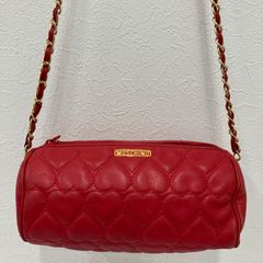 MOSCHINOモスキーノ ショルダーバッグ レッド ハートキルティング 
