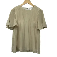 YUKITORII(ユキトリイ) 半袖カットソー サイズ9 M レディース美品  - アイボリー クルーネック/プリーツ/PARISIMAのサムネイル
