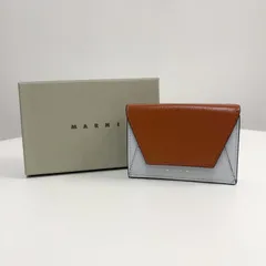 MARNI　コンパクトウォレット　三つ折り財布　オレンジ　ホワイトのサムネイル