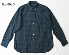［USED］Ralph Lauren ラルフローレン 裾マチ付き ボタンダウンカラーシャツ TWO-PLY COTTONブラックウォッチ タータンチェック サイズ：16 1/2  [rl-065]
