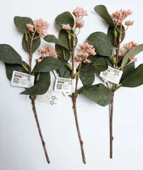 【新品】IKEA SMYCKA スミッカ ユーカリ ピンク 3本セット 造花 フェイクグリーン アートフラワーのサムネイル