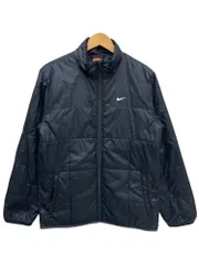 NIKE (ナイキ) 中綿ナイロンジャケット ロゴプリント  451731-010 S ブラック メンズ/045