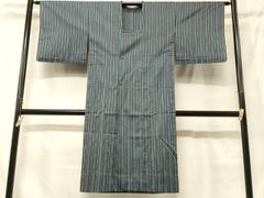メンズ着物 単衣 洗える着物 身丈134 裄67.5 縦縞 着物 062b - メルカリ