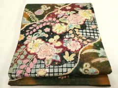 平和屋着物●太鼓柄袋帯　作家物　辻が花　絞り　新装アート謹製　正絹　逸品　CABG3194dy