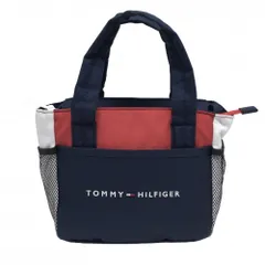 【美品】トミーヒルフィガー カートバッグ ネイビー×レッド×白 フロントロゴ 内外ポケット ゴルフ Tommy Hilfiger Golfのサムネイル