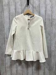 25年♡美品✨ヨーコチャン ロングスリーブラッフルヘムパールブラウス