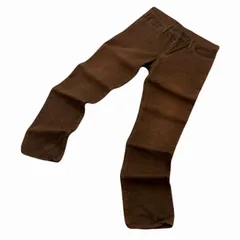 ルードギャラリー デニムパンツ メンズ W32 ダークブラウン ストレート レザーパッチ スカル カラーデニム コットンパンツのサムネイル