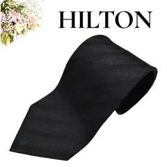 ヒルトン ブランド ネクタイ 総柄 レジメンタル柄  メンズ ネイビー HILTONのサムネイル