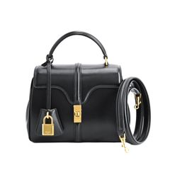 美品】 セリーヌ ゼーズ16 ミニハンドバッグ ゴールド金具 ピンク