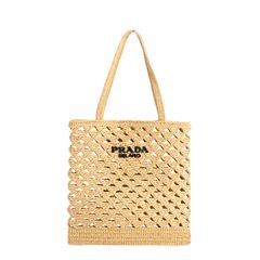 タイムセール】PRADA 編み込みトートバッグ クロシェ ラフィア 新品