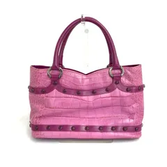 ESCADA エスカーダ トートバッグ  スタッズ クロコ型押し レザー    パープル レディース / 240001205345のサムネイル