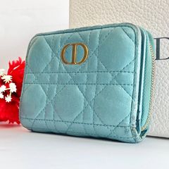 レア美品✨ディオール◇カロカナージュ二つ折り財布 ゴールド金具
