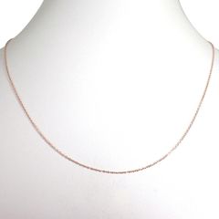 K18 18金ピンクゴールド ネックレス アジャスター付き 42cm約0.61g