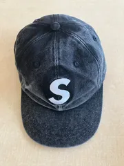 Supreme シュプリーム ピグメントコーテッド Sロゴ   6パネル ブラック 24FW