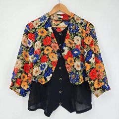 LEONARD SPORT レオナールスポーツ カーディガン 黒 花柄 - メルカリ