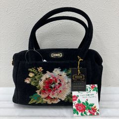 ほぼ未使用☆FEILERムーンライト 花柄シュニール織刺繍 ショルダー 