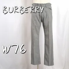 BURBERRY BLACK LABELバーバリーブラックレーベル ストレッチコットン混 センタープレス ストレートパンツ グレー 76(S) グレー 【古着】【中古】【送料無料】のサムネイル