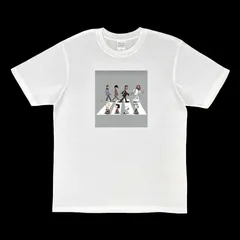オリジナル Tシャツ 5.6オンス ミディアムウエイト BEATLES ビートルズ アビイロード 横断歩道 PEANUTS SNOOPY ピーナッツ スヌーピー チャーリーブラウン パロディ 白 ホワイト XS(SS) S M L XL(LL) ユニセックス