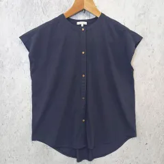 GLOBAL WORK グローバルワーク シャツ ライクカット プルオーバー カットソー ラウンドカット ネイビー Mサイズ ◎、□〇