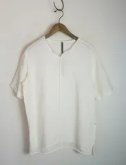 KAZUYUKI KUMAGAI カズユキクマガイ ATTACHMENT アタッチメント Li/Co シャンブレー 半袖 チュニック Tシャツ KS81-074 白 サイズ 3 2905Q★2のサムネイル