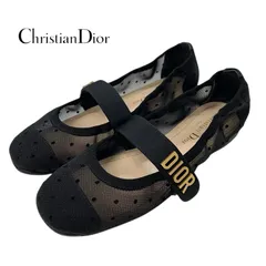 クリスチャンディオール CHRISTIAN DIOR BABY-D フラットシューズ 靴 シューズ メッシュ ファブリック ブラック 黒 ゴールド ロゴ ドットのサムネイル