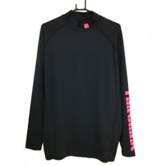 極美品 Lサイズ タングラム デカロゴ 総柄 モックネックシャツ 吸汗速