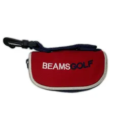 中古 ビームスゴルフ BEAMSGOLF ボールポーチ レッド×ネイビー 赤 ボール入れ ボールケース 定番のサムネイル