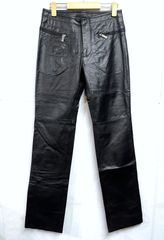 未使用 46サイズ DIRK BIKKEMBERGS レザーパンツ ブラック メルカリ