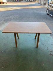 美品・廃盤希少☆無印 板と脚でできた木製テーブル・オーク材・幅