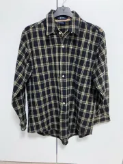 90s USA ポロ ラルフローレン コットン CHECK シャツ アメリカ製 ヴィンテージ ブラックウォッチ タタン