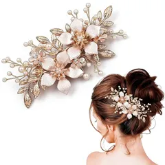 【在庫処分】ローズゴールド 女の子 レディース 真珠 留袖 桜 ドレス 着物 かんざし 浴衣 ヘアクリップ 成人式 卒業式 髪飾り 結婚式