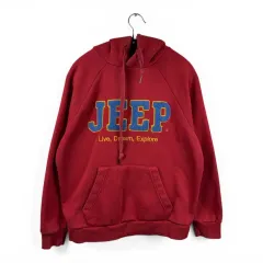 (S) Jeep ブークレ ロゴパッチ フード Tシャツ レッドのサムネイル