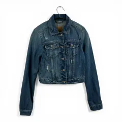 Hollister HOLLISTER ウィメンズ WOMENS デニム DENIM ダメージ DAMAGE トラッカー TRUCKER クロップド CROPPED ジャケット JACKETのサムネイル