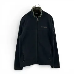 S) コロンビア フリース ジップアップ ジャケット ブラックのサムネイル