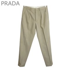 【美品】2025SS PRADA トロピカルウール　ドレストラウザーズ　グレー 美品】2025SS PRADA トロピカルウール ドレストラウザーズ グレー