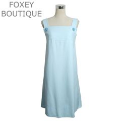 FOXEYブティックラインコットンピケタックワンピース38ピンクベージュ
