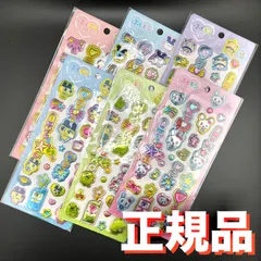 ぷくキラチャームステッカー たまごっち 全6種 コンプリートセット コンプセット まめっち みみっち くちぱっち おやじっち ふらわっち ラブリっち ボンドロ ボンボンドロップシールカミオジャパン クラックス