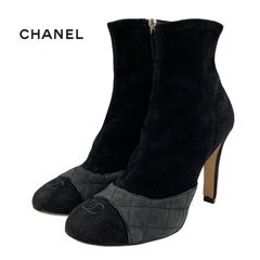 希少】CHANEL カメリア ココマーク ブーツ ロゴプリント - メルカリ
