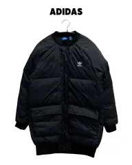 (150) adidas キッズ/ウィメンズ ダックダウン ブルゾン ロング ダウン ジャケット ブラックのサムネイル