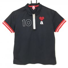 極美品 アルチビオ 近年 ハーフジップゴルフポロシャツ ブラック 50 XL