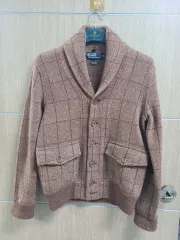 ポロ ラルフローレン CHECK ニット カーディガン ブラウン