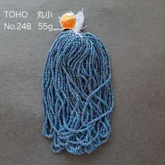 TOHO 丸小ビーズ 糸通し 青色 No.248