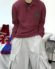 ポロラルフローレン バーガンディ ビックポニー pk L