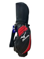 送料無料/美品 MIZUNO ゴルフバッグ キャディバッグ ブラック×レッド