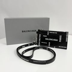 バレンシアガ BALENCIAGA 本物 ロゴ総柄 ネックストラップ - メルカリ